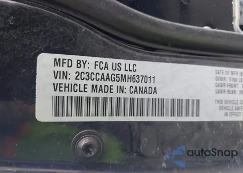 2021 Chrysler 300 Touring from USA, damaged, VIN 2C3CCAAG5MH637011